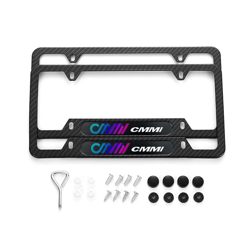 Custom logo Carbon Fiber Surface Number Plate Holder License Plate Frame factory