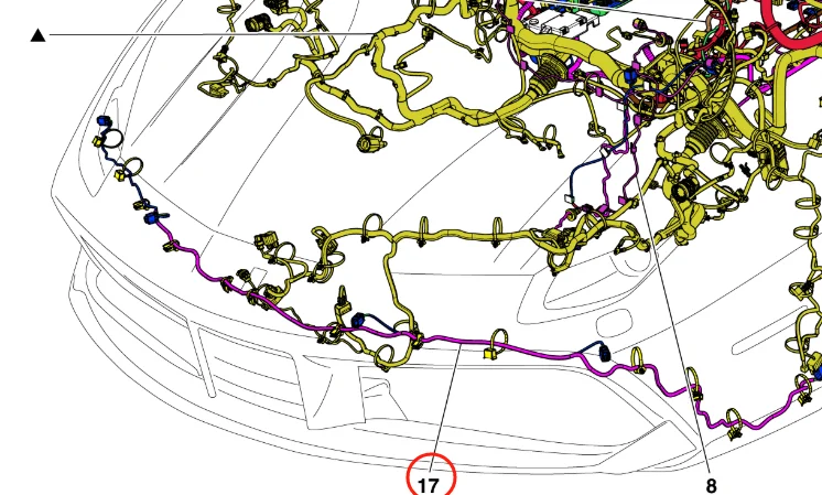 Copper Automotive Wiring Harness For Ferrari 488 GTB Pista Spider 315952 Easy Installation 2025 Hot Sale Copper Wire Harness details