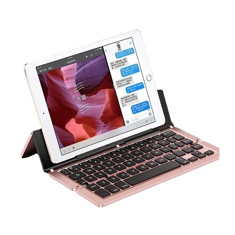 product universal for ios android win system wireless for bluetooth foldable keyboard for smartphones tablets and computers laudtec-9