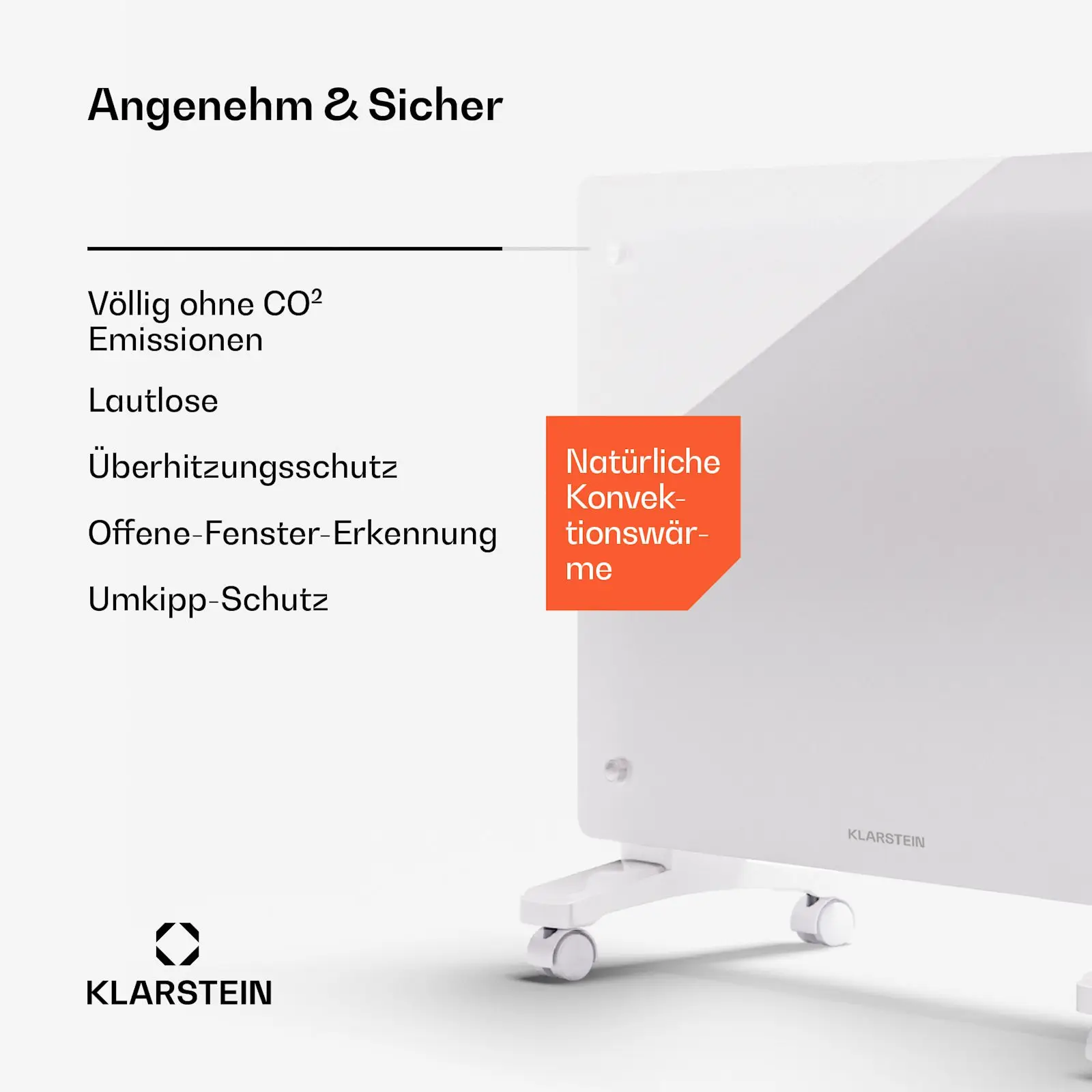 Smart Electric Convector Heater, 1500W, Wall, Portable, IP24 - detail 6