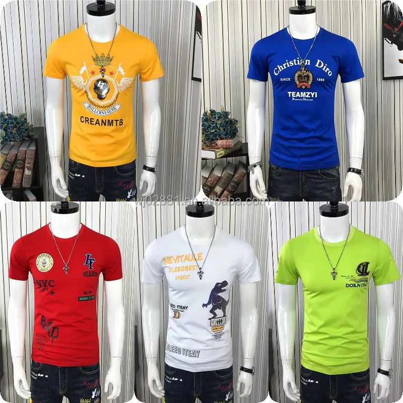 2023 Fashion Custom High Quality Men's Round Neck Embroidery Casual Cotton Men's T-Shirt