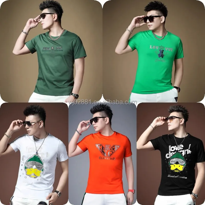 100% Cotton Men's Crew Neck T-Shirt New Design Fashion Print High Quality Men's T-Shirt