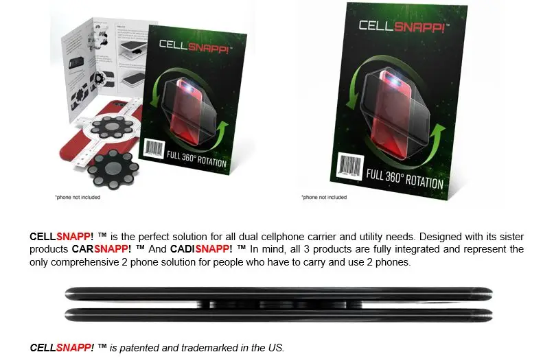 Cellsnapp Wholesale Mobile Phone Cases Dual-Cellphone Carrier & Utility, 2 Phone Case, Dual Phone Holder Fits All Smartphones A822f69b28f324a6c8777f547b24a30feL