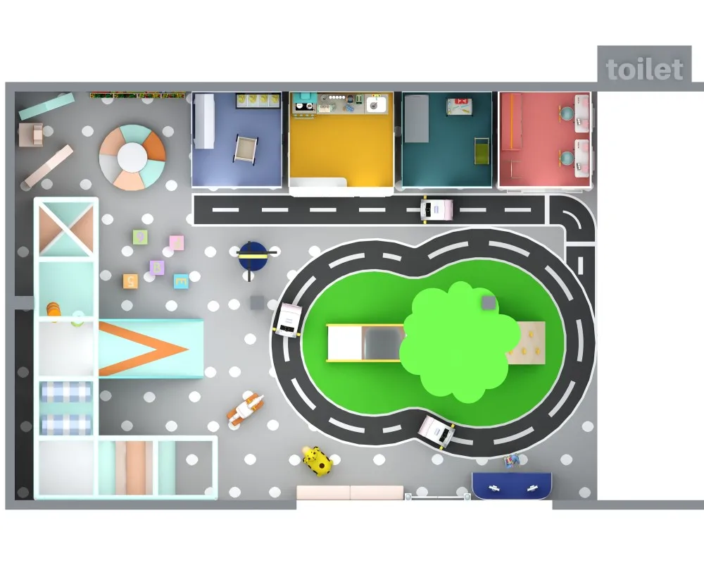 Feelkids ALITA-TQ26002 High-Capacity Indoor Plastic Multi-Play Kids Activity Center PE Board Exercise Equipment 15+ Passenger supplier