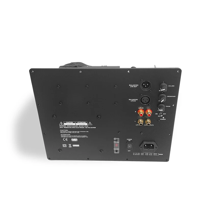 Class D Subwoofer Amplifier Board with 4 Ohm Output Impedance 30-200 Hz Frequency Response and Toroidal Power Supply