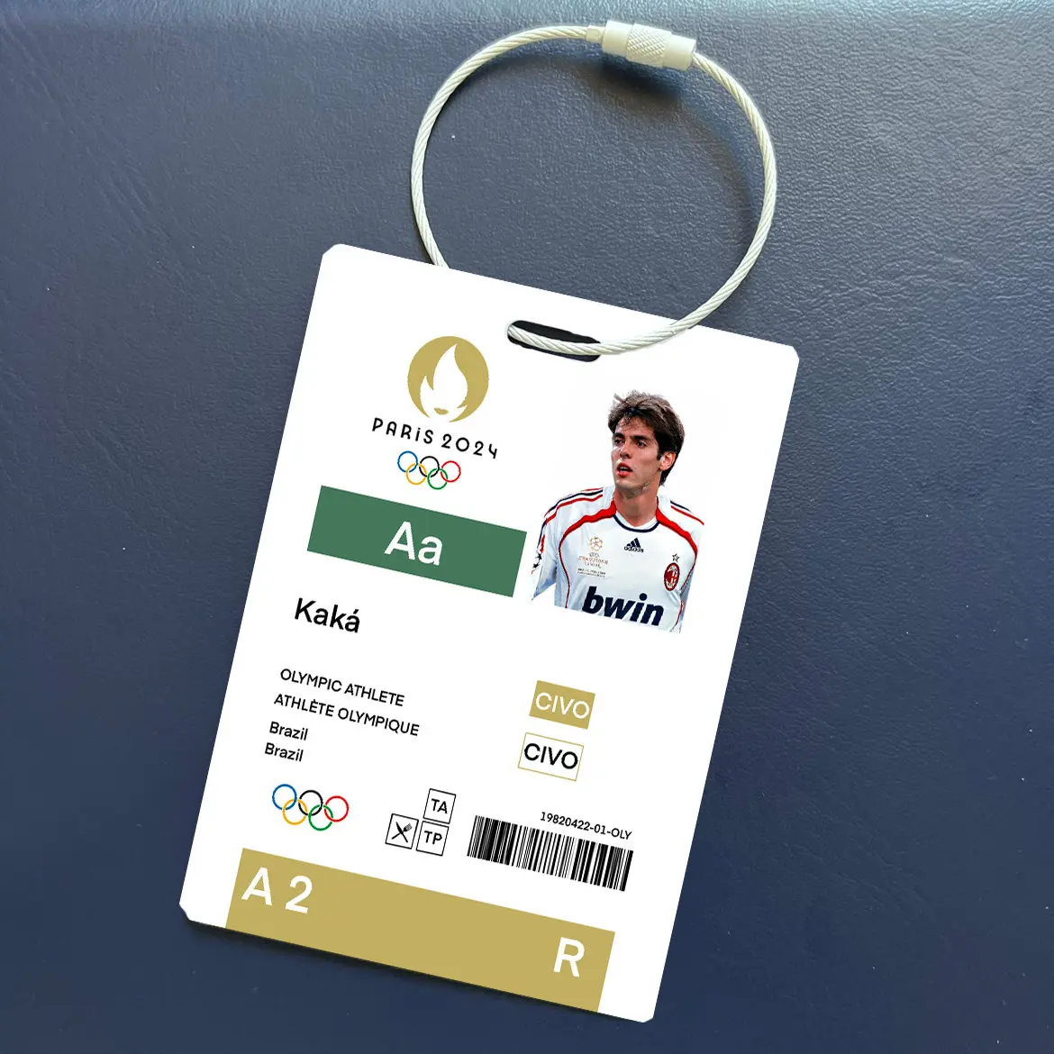Drew Studio Barcelona Boarding Pass Neymar Football Fan PVC Bag Tag supplier