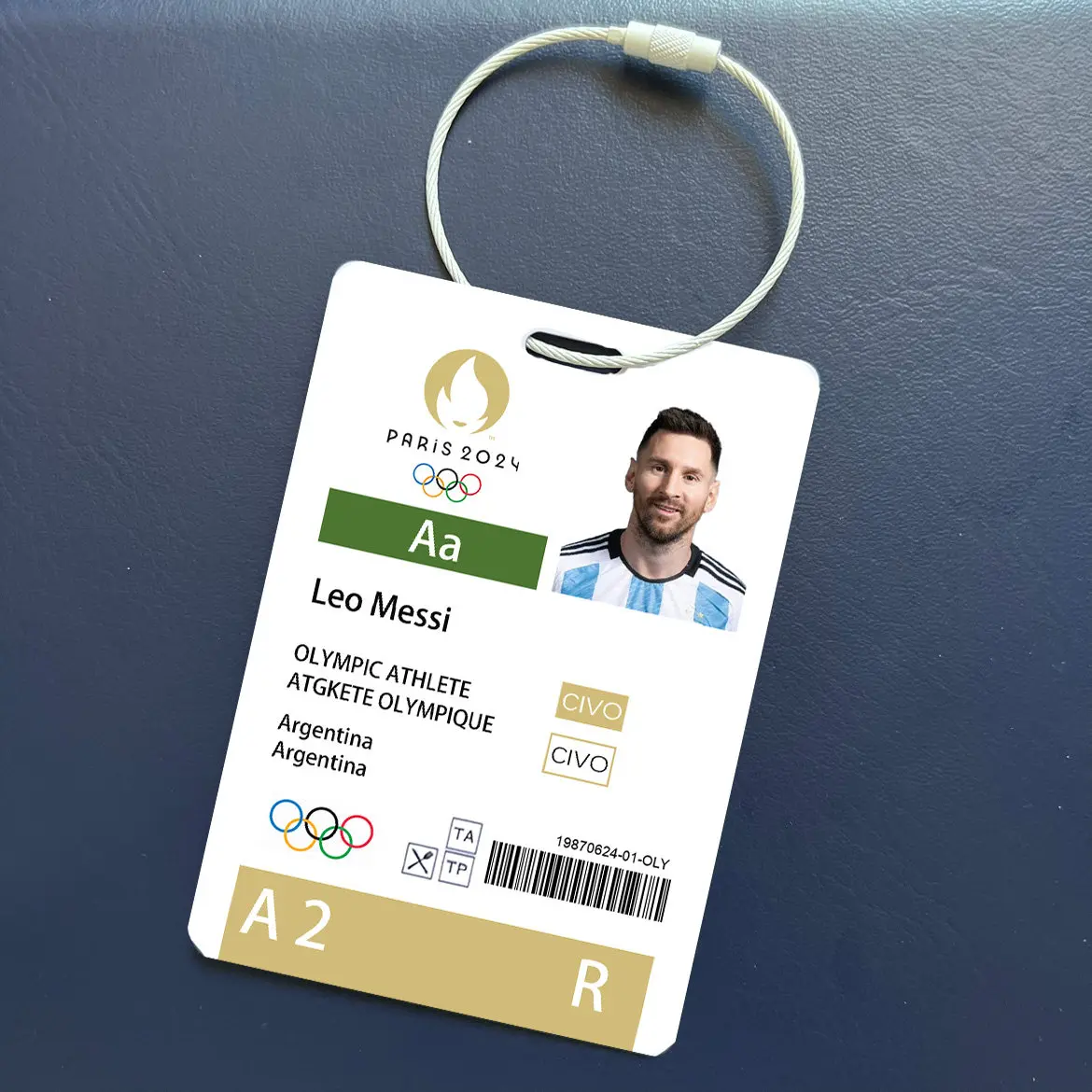 Drew Studio Barcelona Boarding Pass Neymar Football Fan PVC Bag Tag factory