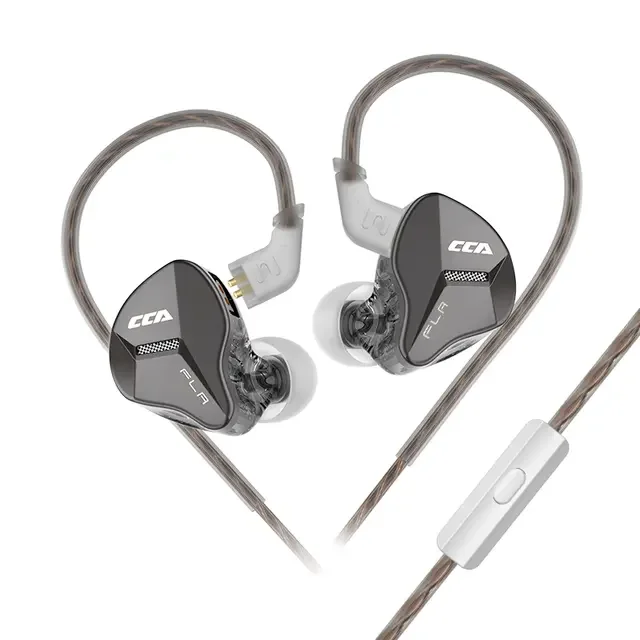 CCA FLA Hanging In Ear Wired 2PIN HiFi Headset Monitor Headphones Noise Cancelling Sport Gamer Earbuds Earphones