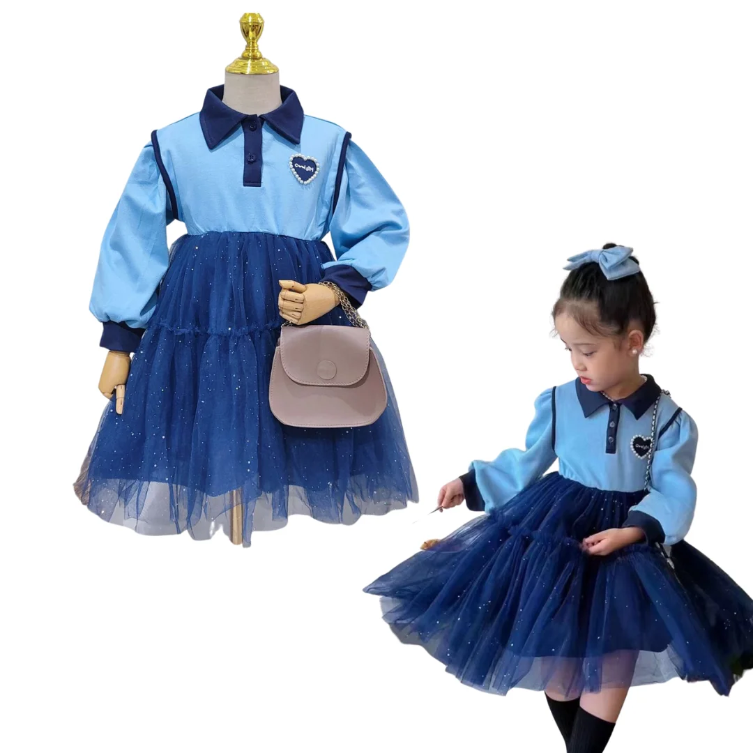 Children's new girls clothes with long sleeves for girls Fashion Beauty Dress for girls 4-5 years old Wholesale for Kids