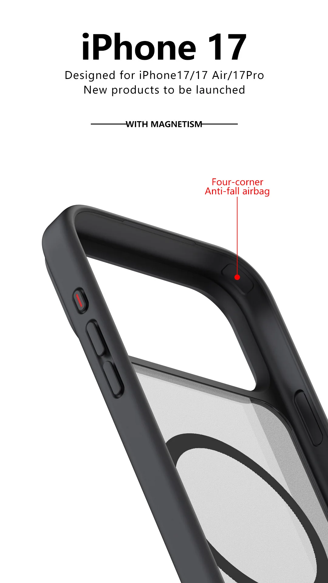 product trapezoidal stand magnetic soft touch finish phone case for iphone 17 16 series-4