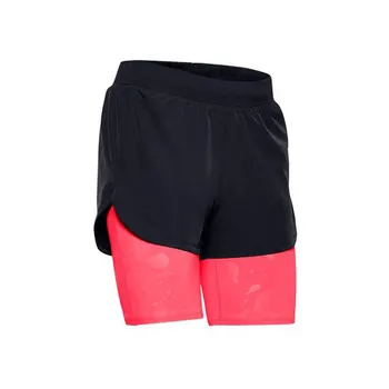 Fitness Shorts Sport Running Jogger Short Pants Women Gym Wear Clothing Casual Two In One Shorts With Back Pocket