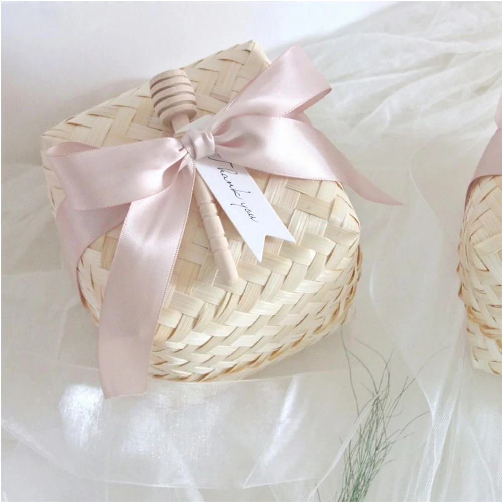 Eco Friendly Bamboo Gift Box For Christmas Wedding Gift For Table Decor