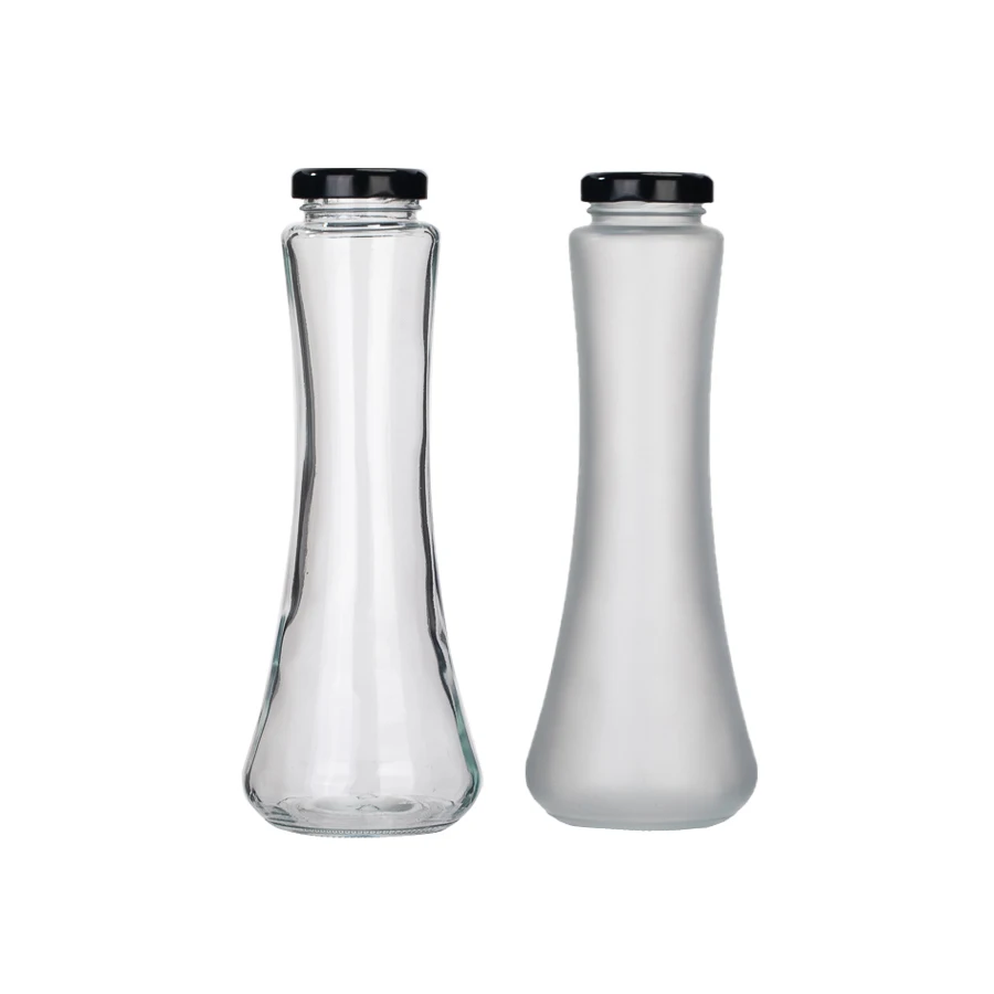 Promotion 300ml Customized Shape Glass Bottle for Liquor and Alcoholic Beverage Whisky Fruit Juice Production Line Twist off Cap