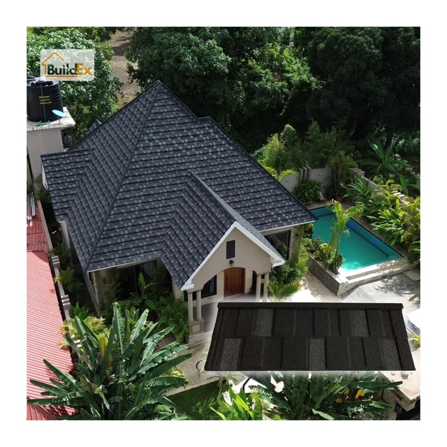 Impact-resistant Long-lasting Stone-Coated Metal Roof Tiles for Storm-prone Regions