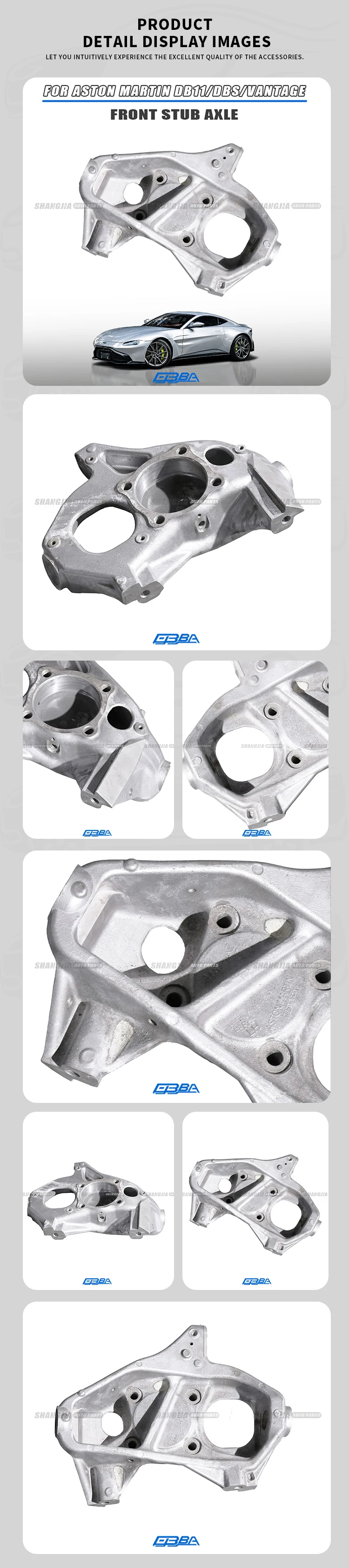 Original Used Aluminum Steering Knuckle For Aston Martin 16-24 AD43-3K185-AB DB11 Vantage DBS Aluminum Car Steering Parts manufacture