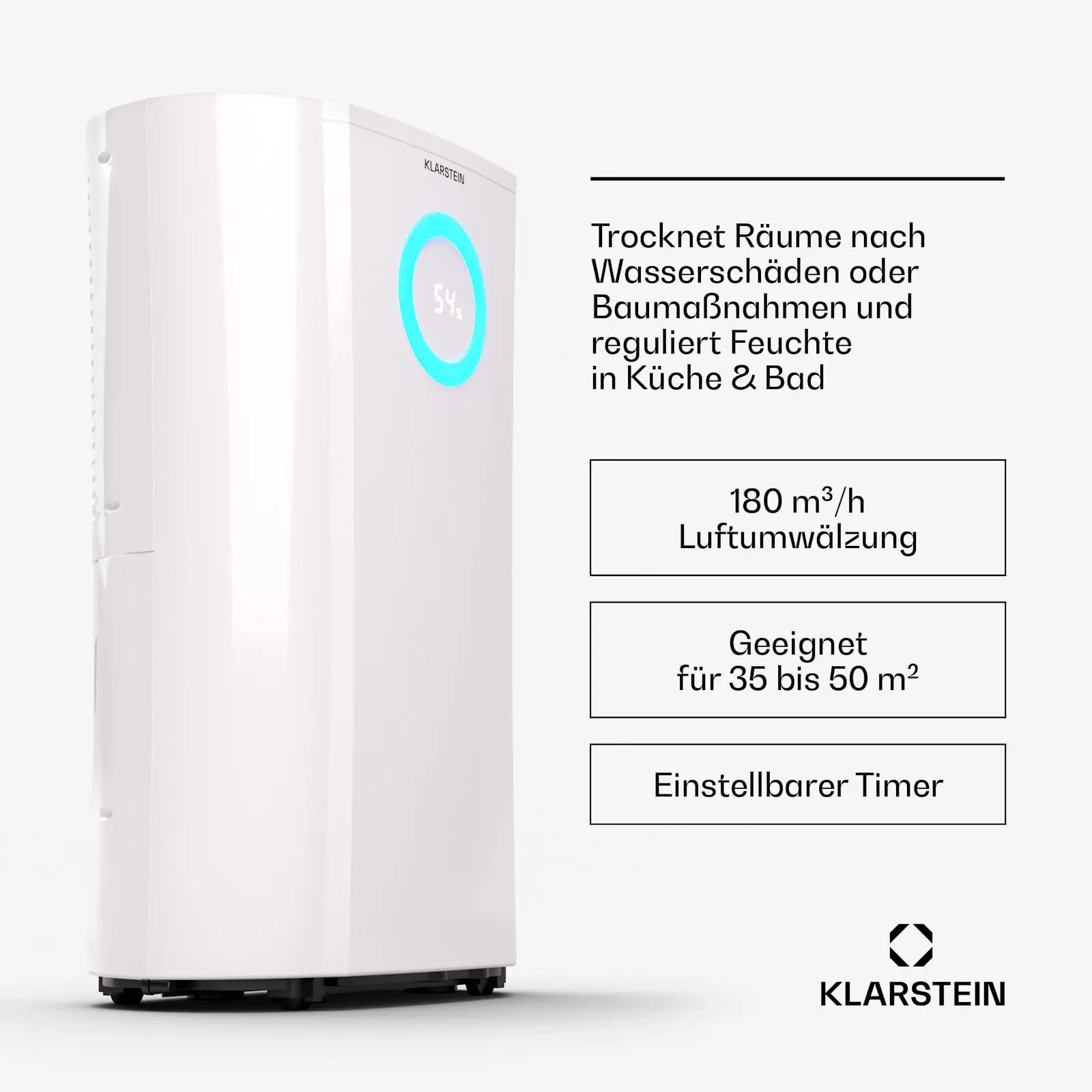 Dehumidifier, 20L, Portable, 20-30, m2 - detail 8