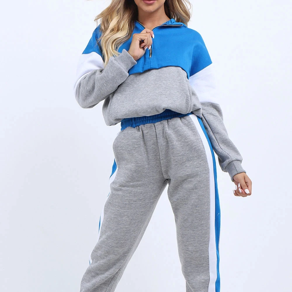 New Wholesale Casual Streetwear Breathable Tracksuits Cotton Polyester Breathable Women Tracksuits With Customized Logo