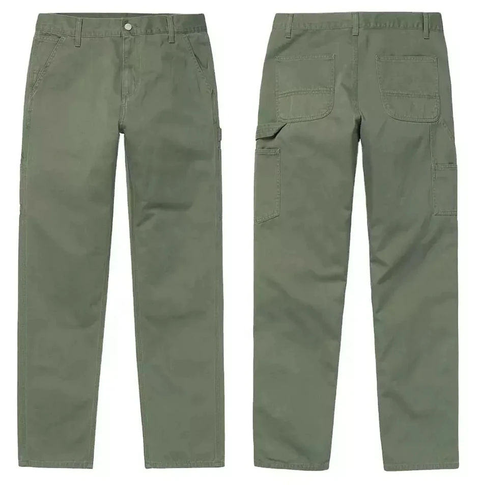 Manufacturer Custom High Quality Mens Straight Leg Denim Jeans Canvas Work Cargo Pants Double Knee Carpenter Pants Men factory