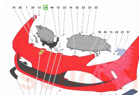 High Quality Aluminum Front Bumper Grille For Ferrari F8 Spider Tributo 883391 883385 Lightweight And Strong Aluminum Grill supplier