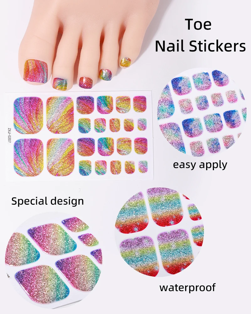 product factory environmentally friendly long lasting non toxic toenail polish stickers exquisite toenail wraps stickers-0
