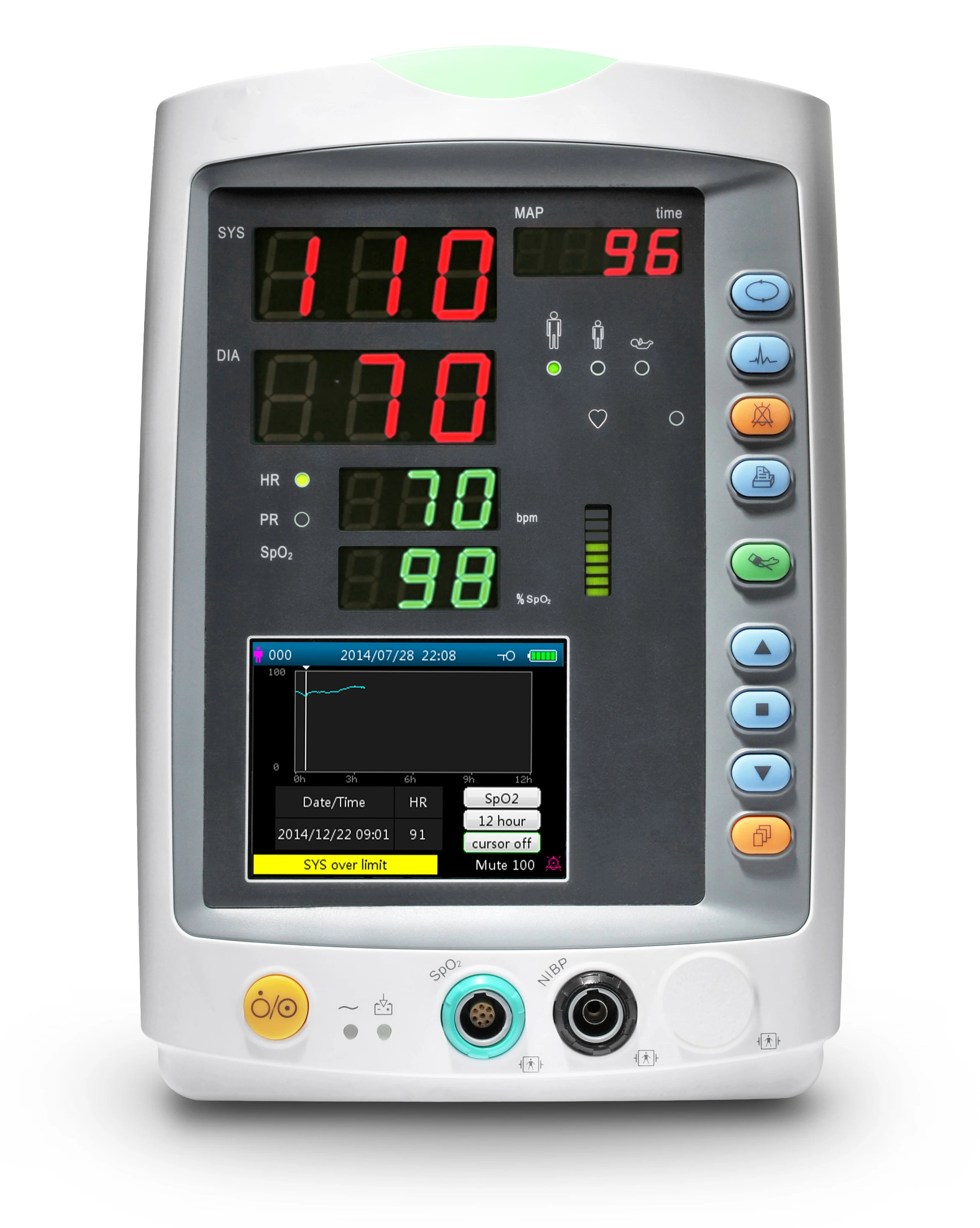 Hospital Equipments Ecg Multi Parameter Patient Monitor Cheap Portable