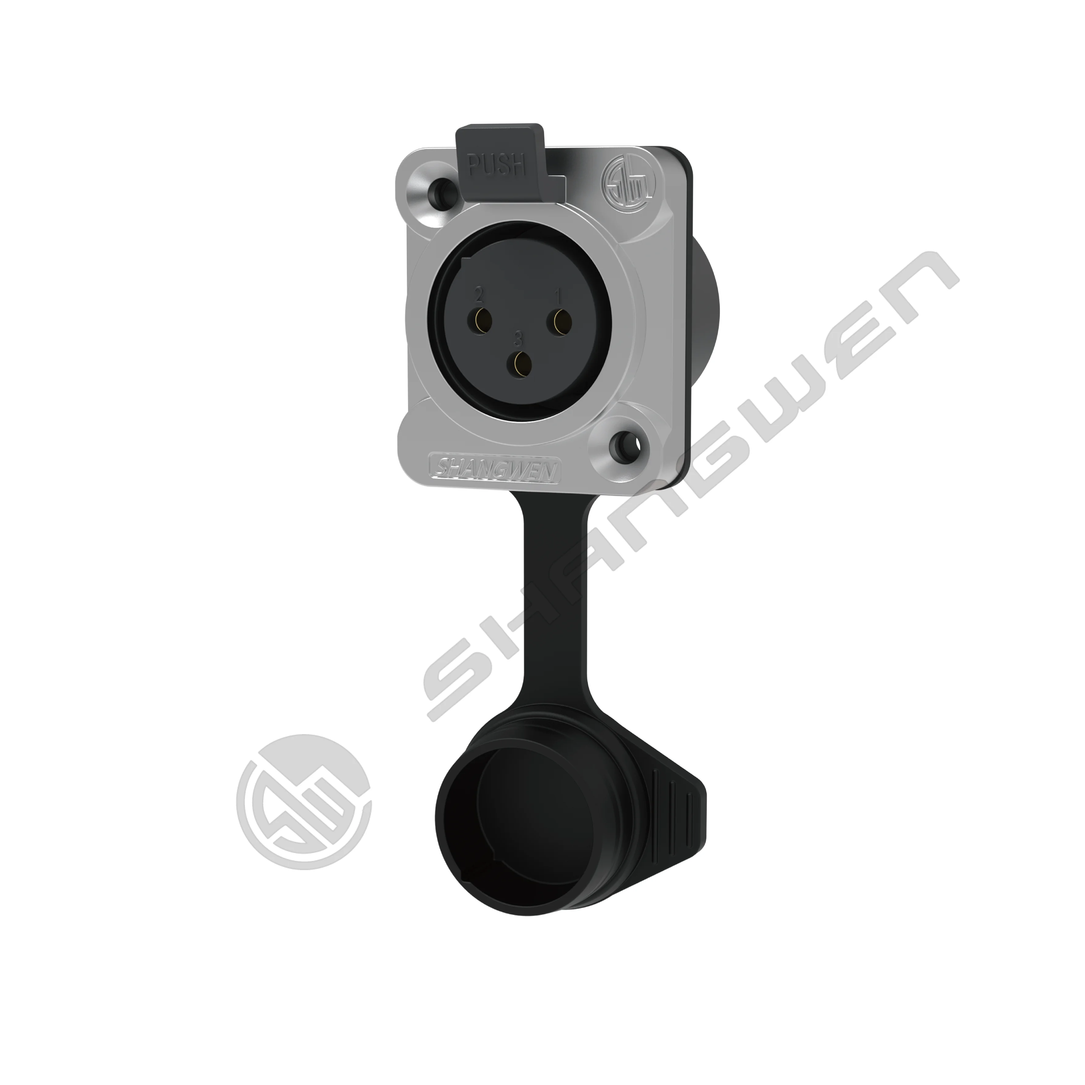 Outdoor Waterproof 3 Pin XLR Plug Female Alloy Material DMX Type Coupling for Audio Video Power Connector 3 Pin XLR