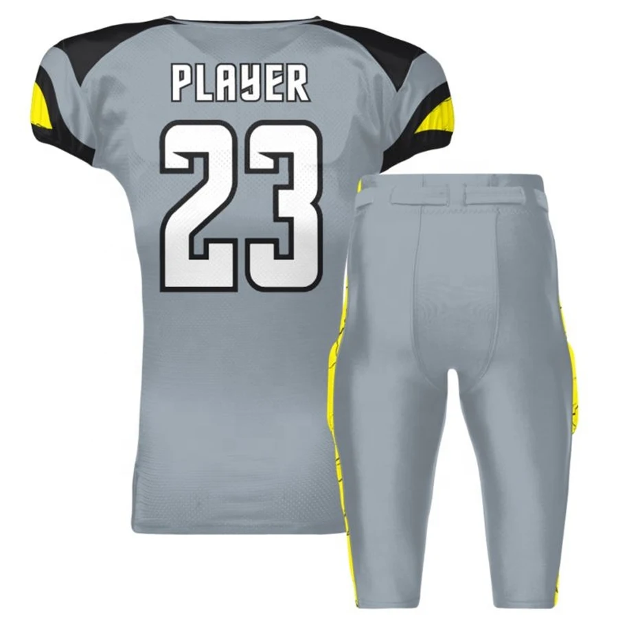 Custom Youth Team American Football Wear Wholesale Sublimation Blank American Football Uniform Practice Jersey Set