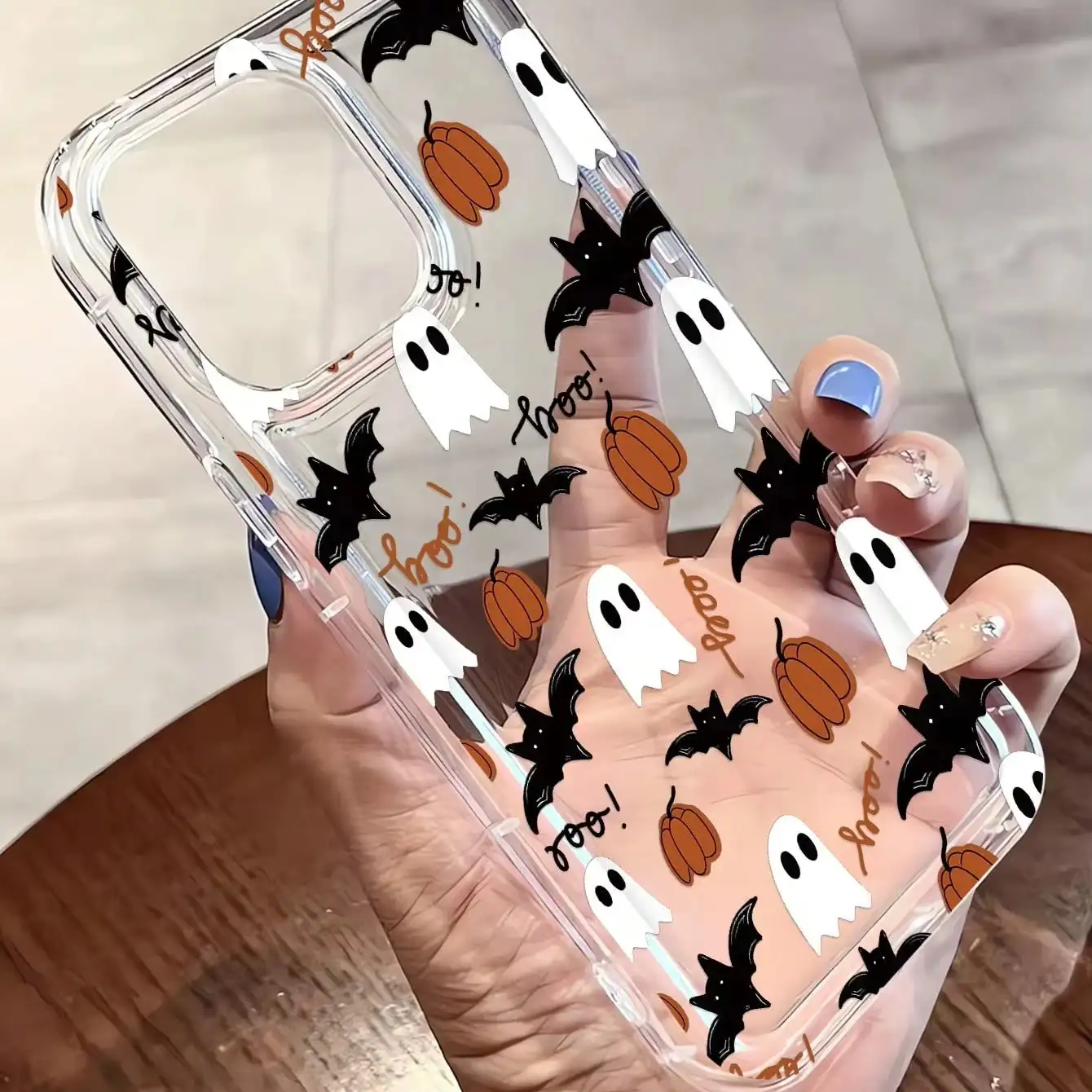 Customizable Halloween Bat Mobile Phone Case for iPhone 16 Air Pro Max 14 7 Plus Transparent TPU Coque Back Cover Popular A9dcd0353251f400ab850c41be9db8050Q