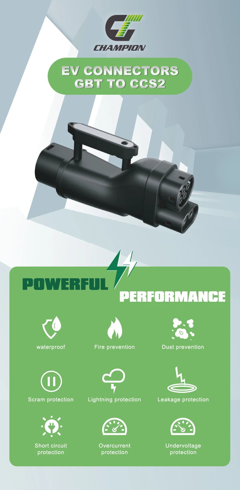 Portable Dc Fast A V Adaptor Gbt To Ccs Electric Vehicle