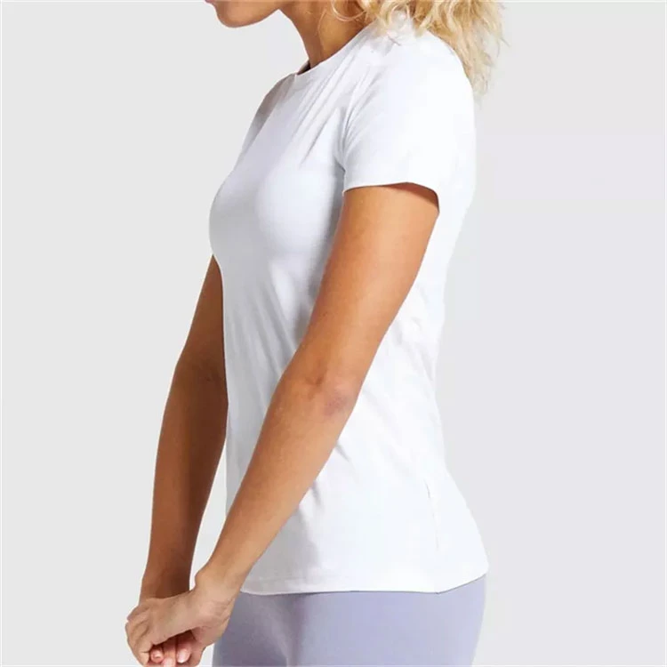 Women Plain T Shirts High Quality Breathable Short Sleeve Cotton T Shirts Casual Outdoor Wear O-Neck Comfortable T Shirts