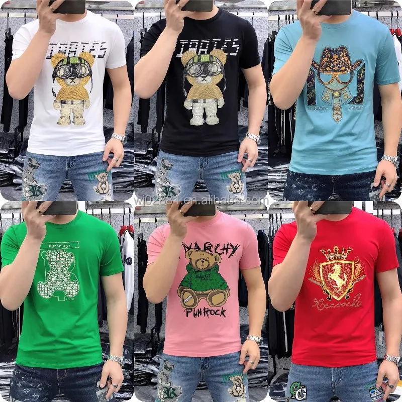 100% Cotton Men's Crew Neck T-Shirt New Design Fashion Print High Quality Men's T-Shirt