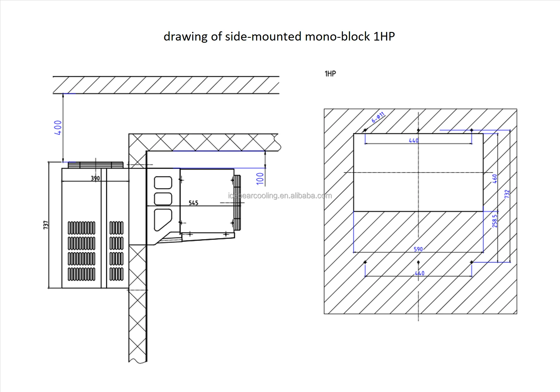 Icebear R404a 1hp, 1HP/2HP, Ceiling, Monoblock - detail 16