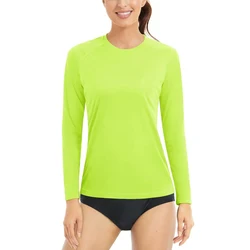 Stock Available Upf 50 Long Sleeve Shirts For Women Rash Guard Quick Dry Seamless Outdoor Sportswear Women's Sunscreen Shirts