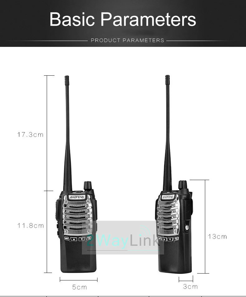 Baofeng UV-8D UHF Transceiver 400-480MHz Walkie Talkie BF-UV8D FM Ham Radio 16 Channels UV8D Two Way Radio