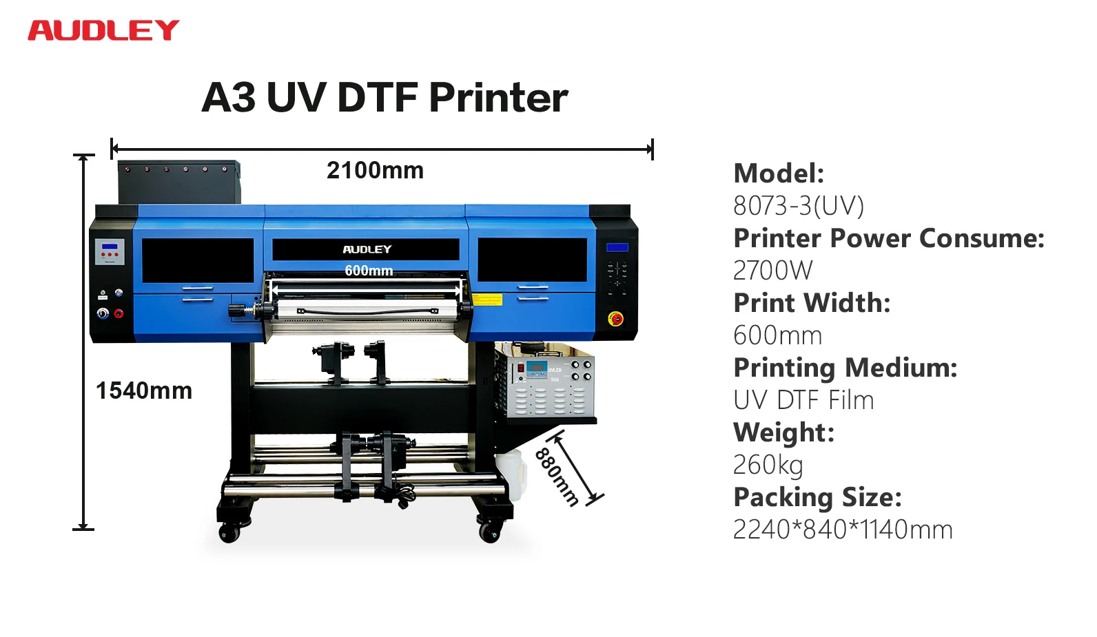 Audley Cm A Size Uv Roll To Roll Printer Eps I Heads New Uv