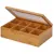 Storage Box 8 Compartment Tea Chest Organizer Spice Packets Container Custom Wooden Tea Box Organizer  For  Kitchen Room Office