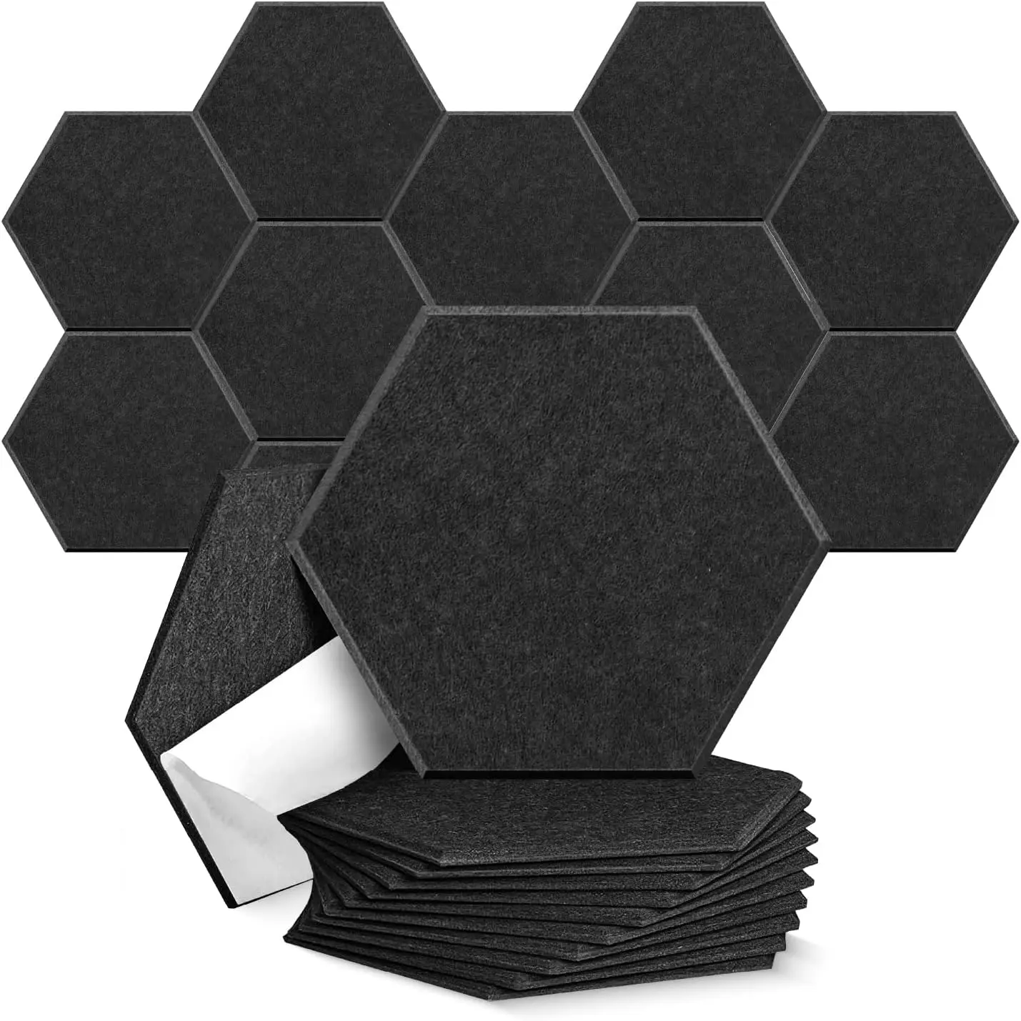 Yuanyuan Factory Soundproof Pet Felt Acoustic Panel High Density Self-adhesive Sound Proof Foam Panels manufacture