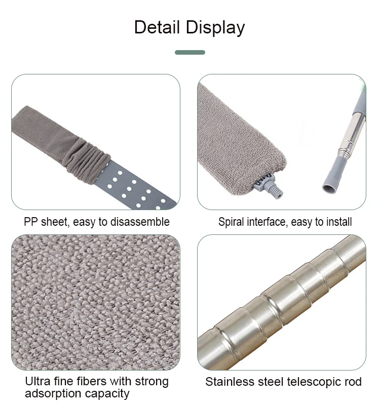 Extending telescopic pole ceiling clean washable microfiber fluffy duster