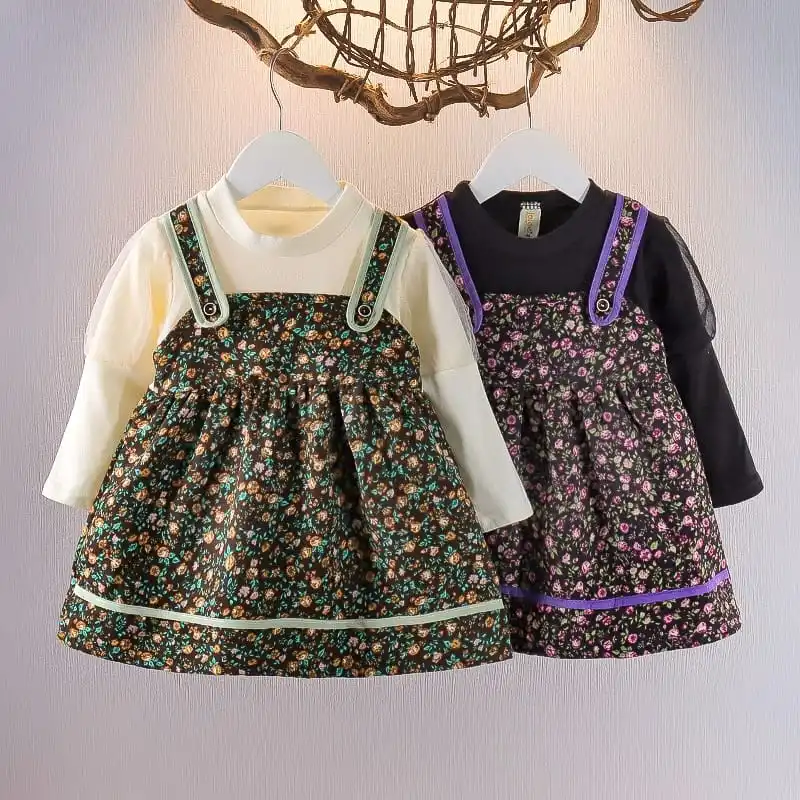 Hot Sale Children Wholesale Baby Girls Baby Clothes Summer Fashion Designer Flower Little Baby Girl's Dress