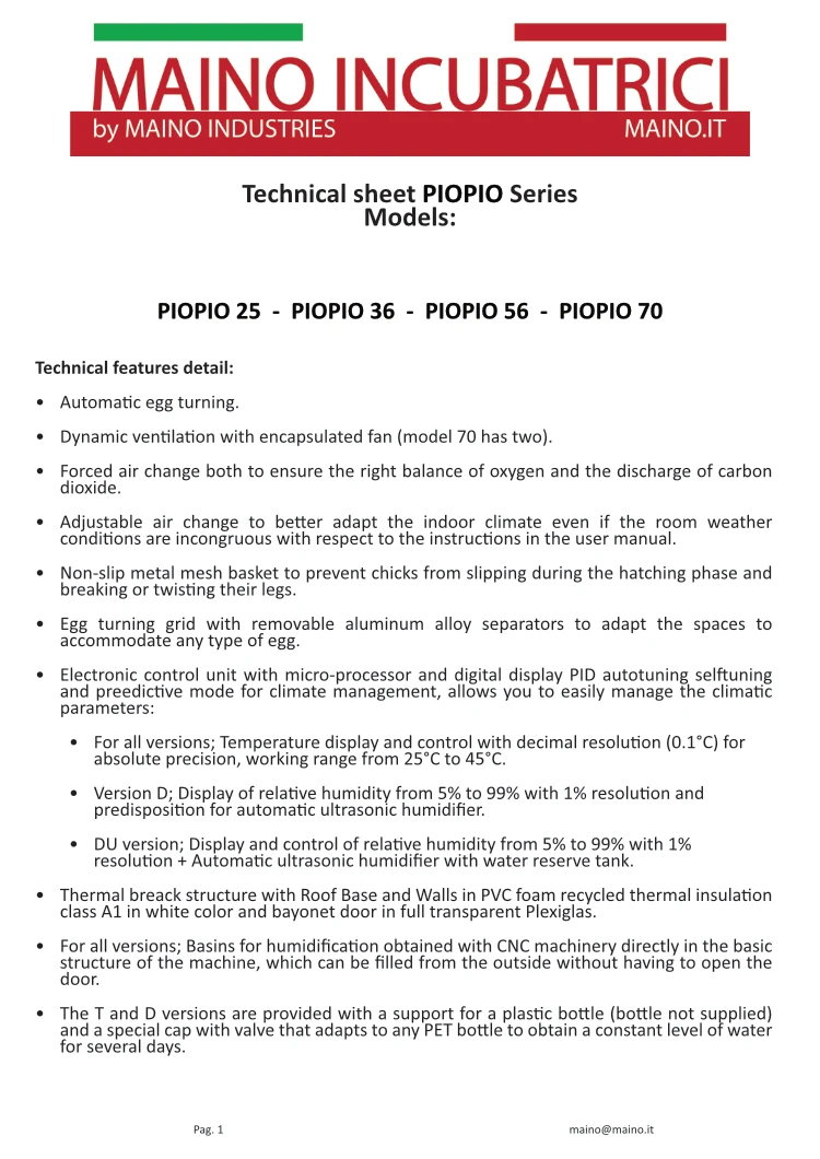 Cross Flow Fans, PIOPIO, 220V, PVC - detail 14