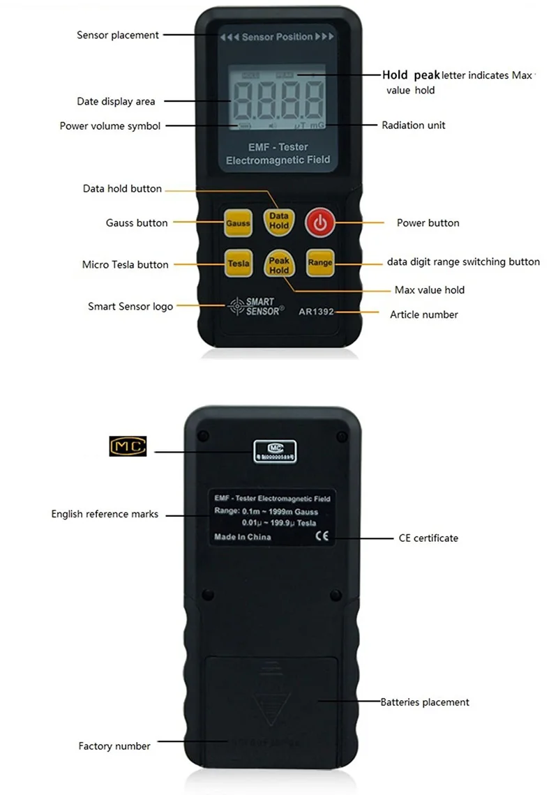 AR1392 EMF Tester