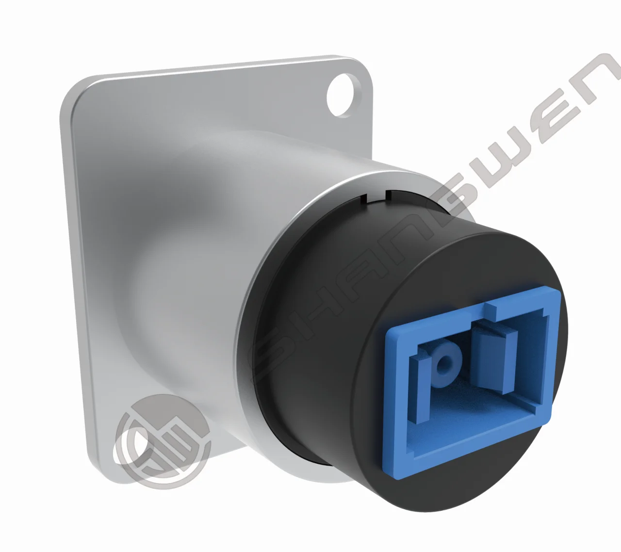 Silver Single Mode Network Female to Female SC USB Coupler Round SC Fiber Optic Panel Mount Coupler Adapter Zinc Alloy Housing