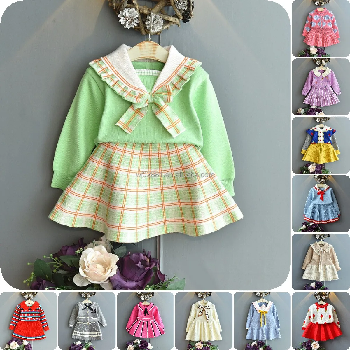 Autumn  Baby  Dress Girl Design Dress Princess Children Baby Bow Dress