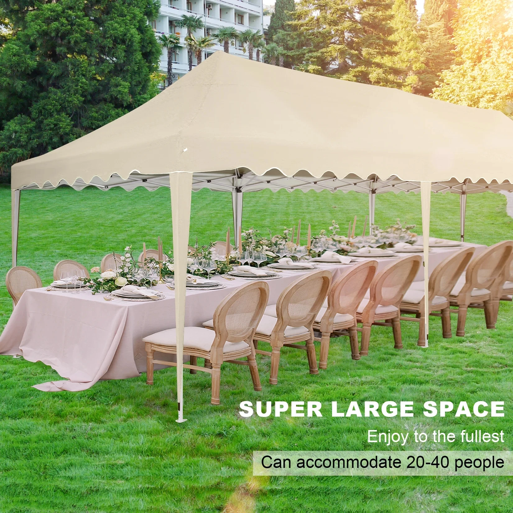 10x30 Outdoor Pop Up Wedding Party Canopy Tent Camping Event Tent With