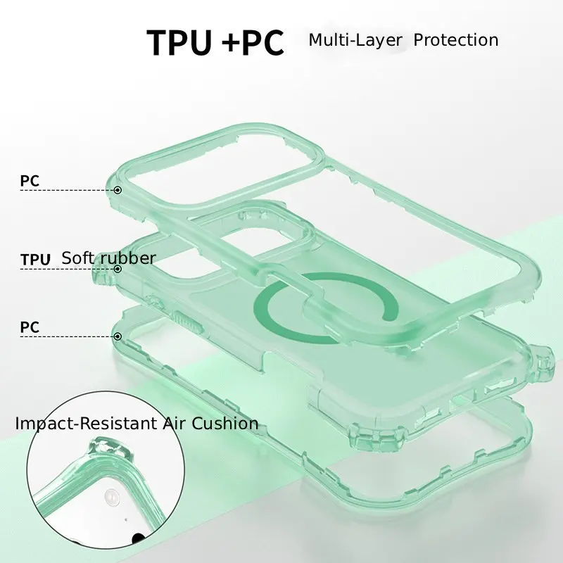 product silicone shockproof magnetic eco friendly multi color phone case for iphone 17 pro max laudtec-5