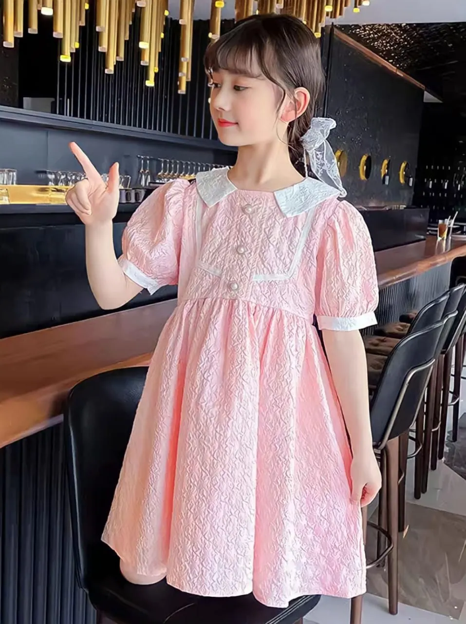 Top Design Indonesian Summer Girls Dresses For 3-7 Years Kids Clothing Factory Kids Clothes