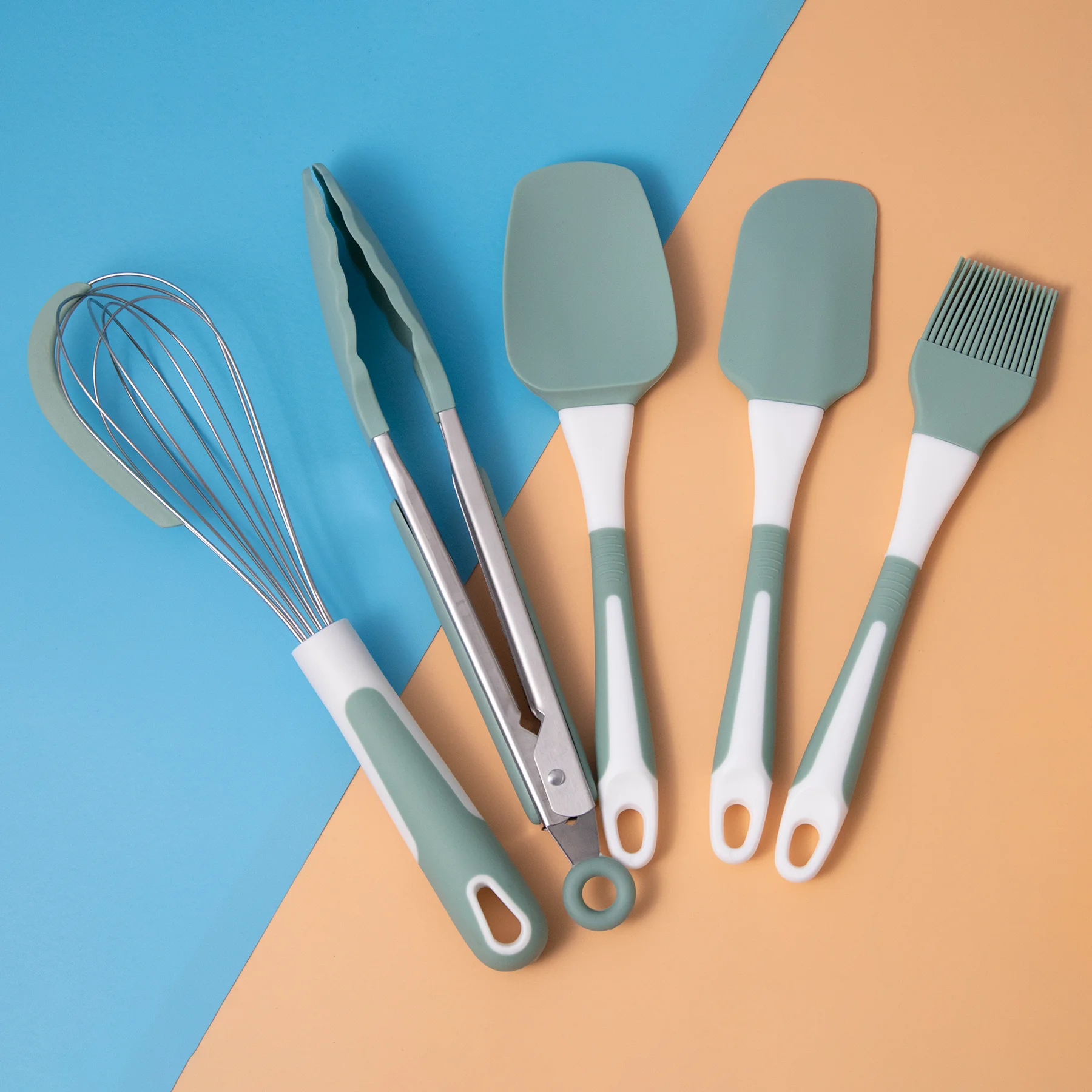 Non-Toxic And Eco-Friendly 5-Piece Kitchen Silicone Baking Tool Set Kitchen Utensil Set