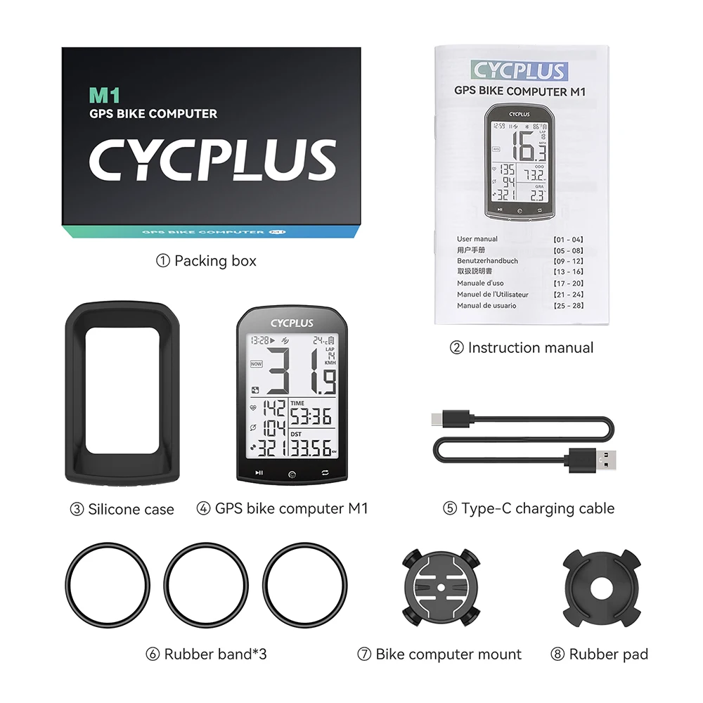 Cycplus Gps Fietscomputer Compatibel Met Strava Support App Voor