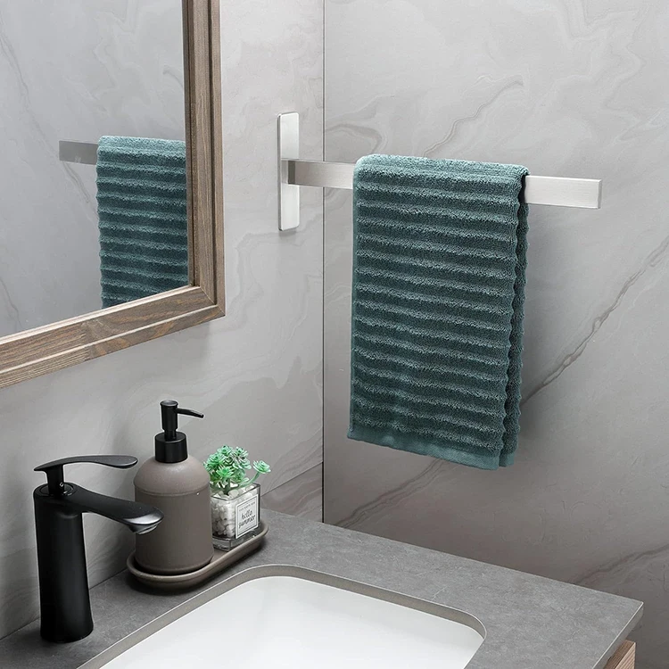 Adhesive Without Drill Single Towel Bar Stainless Steel Towel Rack Bathroom Towel Holder