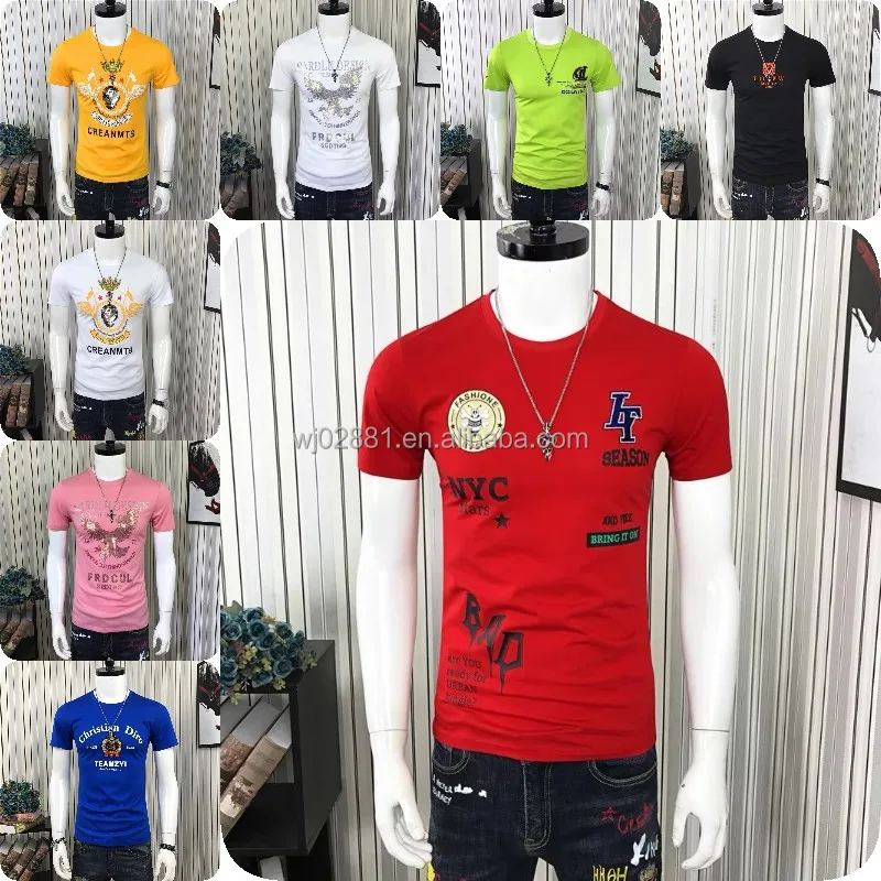 2023 Fashion Custom High Quality Men's Round Neck Embroidery Casual Cotton Men's T-Shirt